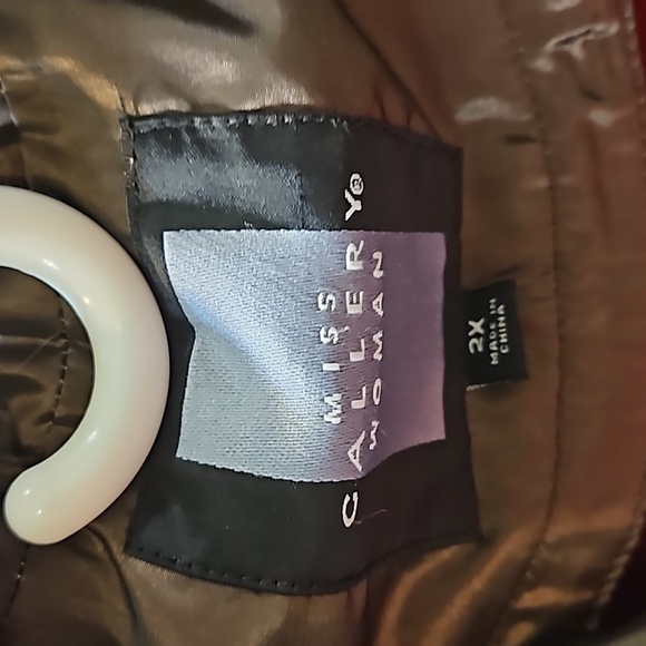 Miss Gallery Red Full Zip & Lined Coat Jacket w Hood Womens Size 2xl - Picture 2 of 6